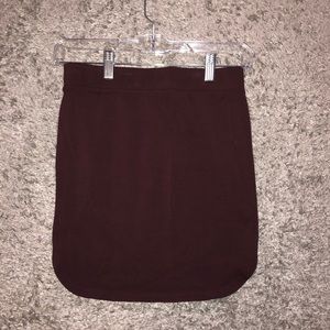 Burgundy Bodycon Mini-Skirt